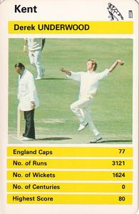 1978 Top Trumps British Cricketers #NNO Derek Underwood Front