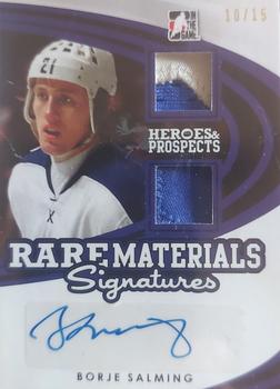 2015-16 Leaf In The Game Heroes & Prospects - Rare Materials Signatures Purple #RM-BS1 Borje Salming Front