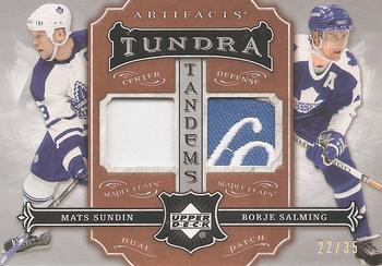 2007-08 Upper Deck Artifacts - Tundra Tandems Patches Silver #TT-MB Mats Sundin / Borje Salming Front