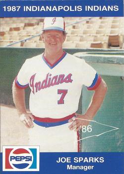 1987 Indianapolis Indians #4 Joe Sparks Front