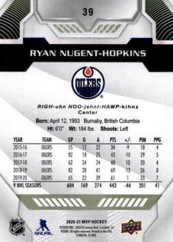 2020-21 Upper Deck MVP #39 Ryan Nugent-Hopkins Back