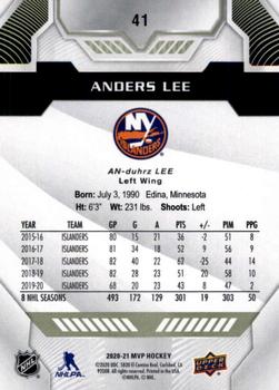 2020-21 Upper Deck MVP #41 Anders Lee Back