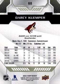 2020-21 Upper Deck MVP #68 Darcy Kuemper Back