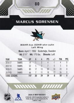 2020-21 Upper Deck MVP #80 Marcus Sorensen Back