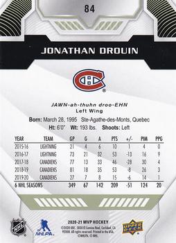 2020-21 Upper Deck MVP #84 Jonathan Drouin Back