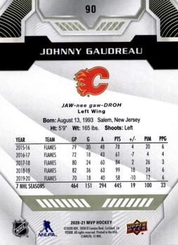 2020-21 Upper Deck MVP #90 Johnny Gaudreau Back