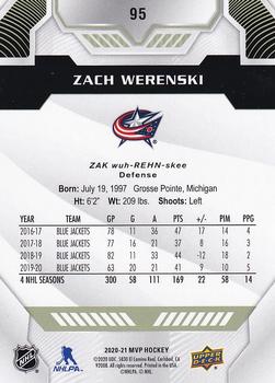 2020-21 Upper Deck MVP #95 Zach Werenski Back