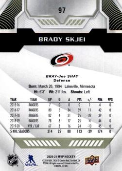 2020-21 Upper Deck MVP #97 Brady Skjei Back