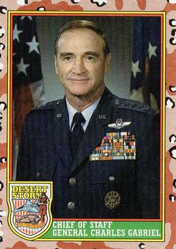 1991 Topps Desert Storm #7 Chief of Staff General Charles Gabriel Front
