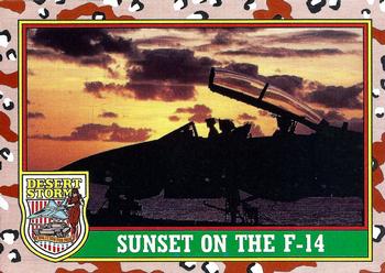 1991 Topps Desert Storm #86 Sunset on the F-14 Front