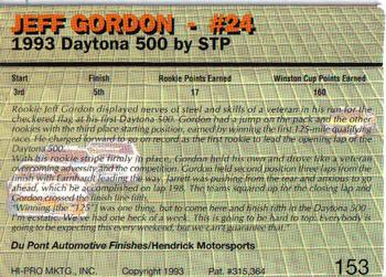 1993 Action Packed #153 Jeff Gordon Back