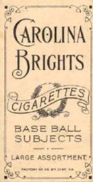1909-11 American Tobacco Company T206 White Border #NNO Fred Abbott Back