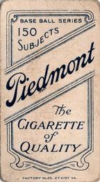 1909-11 American Tobacco Company T206 White Border #NNO Wild Bill Donovan Back