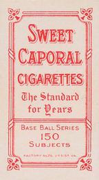 1909-11 American Tobacco Company T206 White Border #NNO Kid Elberfeld Back