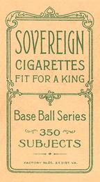 1909-11 American Tobacco Company T206 White Border #NNO Ed Killian Back