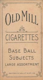 1909-11 American Tobacco Company T206 White Border #NNO Rebel Oakes Back