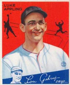 1934 Goudey (R320) #27 Luke Appling Front