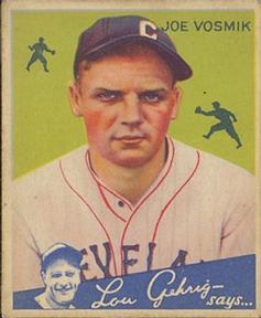 1934 Goudey (R320) #77 Joe Vosmik Front