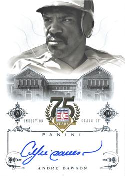 2014 Panini Hall of Fame 75th Year Anniversary - Signatures #2 Andre Dawson Front