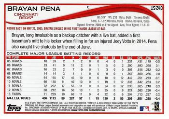 2014 Topps Update - Target Red Border #US-248 Brayan Pena Back