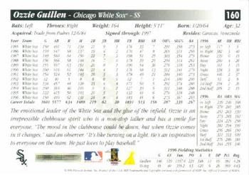 1997 Score #160 Ozzie Guillen Back