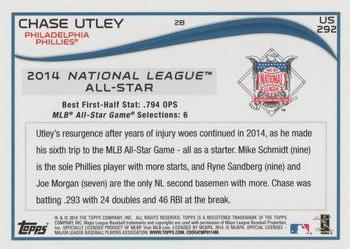 2014 Topps Update - Walmart Blue Border #US-292 Chase Utley Back