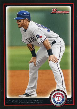 2010 Bowman #13 Josh Hamilton Front