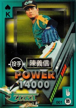 1997 Taiwan Major League Power Card #001 Yi-Hsin Chen Front