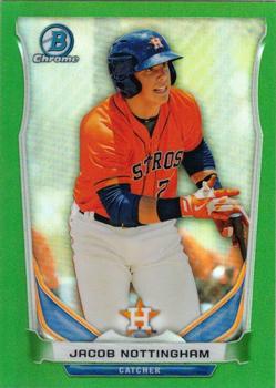 2014 Bowman Chrome - Prospects Green Refractors #BCP31 Jacob Nottingham Front