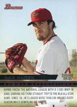 2010 Bowman - Bowman Expectations #BE31 Dan Haren / Jarrod Parker Front