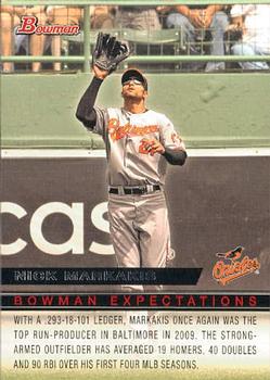 2010 Bowman - Bowman Expectations #BE41 Nick Markakis / Josh Bell Front