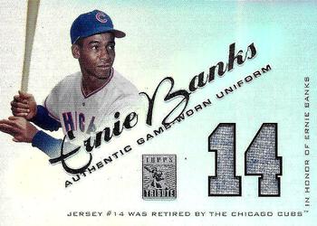 2001 Topps Tribute - Game Worn Relics #RJ-EBA Ernie Banks Front