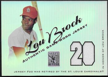 2001 Topps Tribute - Game Worn Relics #RJ-LB Lou Brock Front