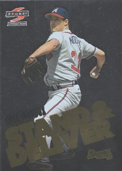1997 Score - Stand & Deliver #2 Greg Maddux Front