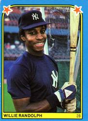 1983 Fleer Star Stickers #44 Willie Randolph Front