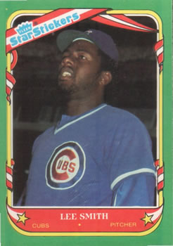 1987 Fleer Star Stickers #110 Lee Smith Front