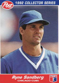 1992 Post Cereal #2 Ryne Sandberg Front