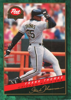 1994 Post Cereal #21 Frank Thomas Front
