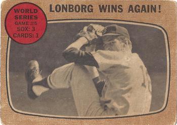 1968 Topps Venezuelan #155 World Series Game #5 - Lonborg Wins Again! Front