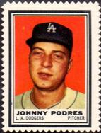 1962 Topps - Stamps #NNO Johnny Podres Front