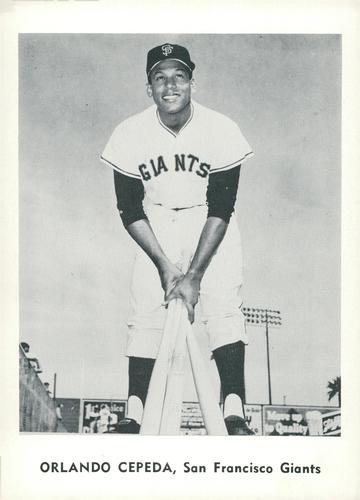 1961 Jay Publishing San Francisco Giants #NNO Orlando Cepeda Front