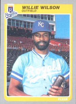 1985 Fleer #218 Willie Wilson Front