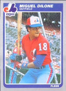 1985 Fleer #395 Miguel Dilone Front