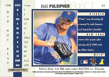 1997 Select #43 Bill Pulsipher Back