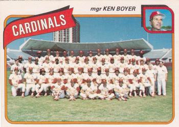 1980 Topps - Team Checklists #244 St. Louis Cardinals / Ken Boyer Front