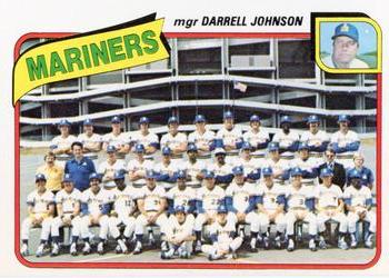 1980 Topps - Team Checklists #282 Seattle Mariners / Darrell Johnson Front