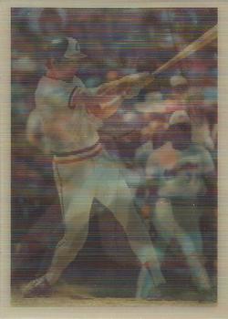 1986 Sportflics #73 Rookies of the Year (Fred Lynn / Eddie Murray / Cal Ripken Jr.) Front