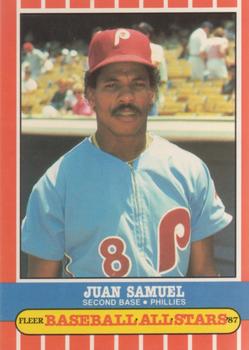 1987 Fleer Baseball All-Stars #39 Juan Samuel Front