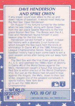 1987 Fleer - World Series #10 One Strike From Boston Victory Back