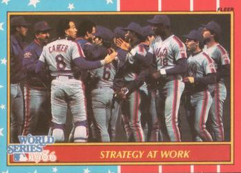 1987 Fleer - World Series #8 Strategy at Work Front